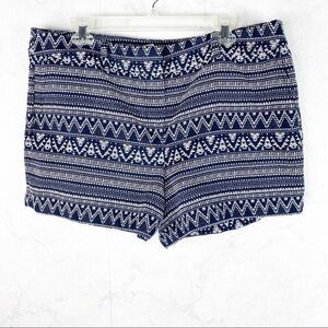 [Loft] Navy Printed Shorts